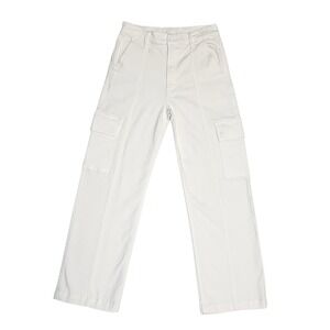 Mother The Rambler Zip Ankle Jean Fairest of Them All White Crop Straight 27